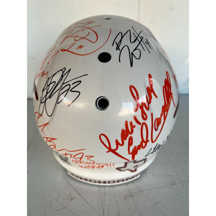 Texas Longhorns all time greats legends game model helmet Ricky Williams Earl Campbell 20 plus signed with proof