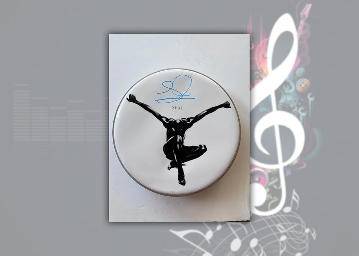 Seal one-of-a-kind drumhead signed with proof