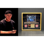 Load image into Gallery viewer, Neil Peart legendary drummer of Rush signed drum stick Museum quality frame with proof
