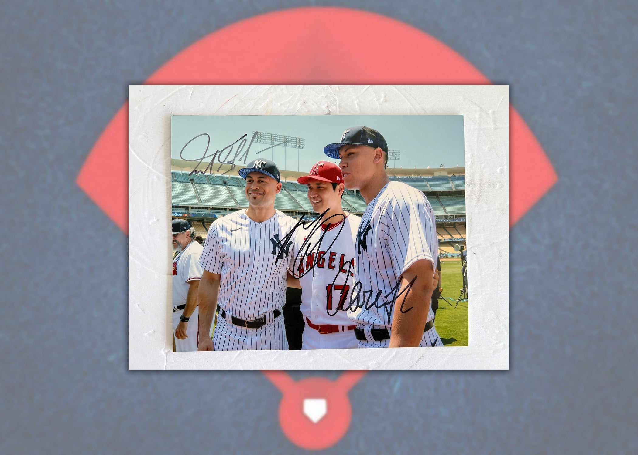 Giancarlo Stanton & Aaron Judge Celebration NY Yankees 8x10