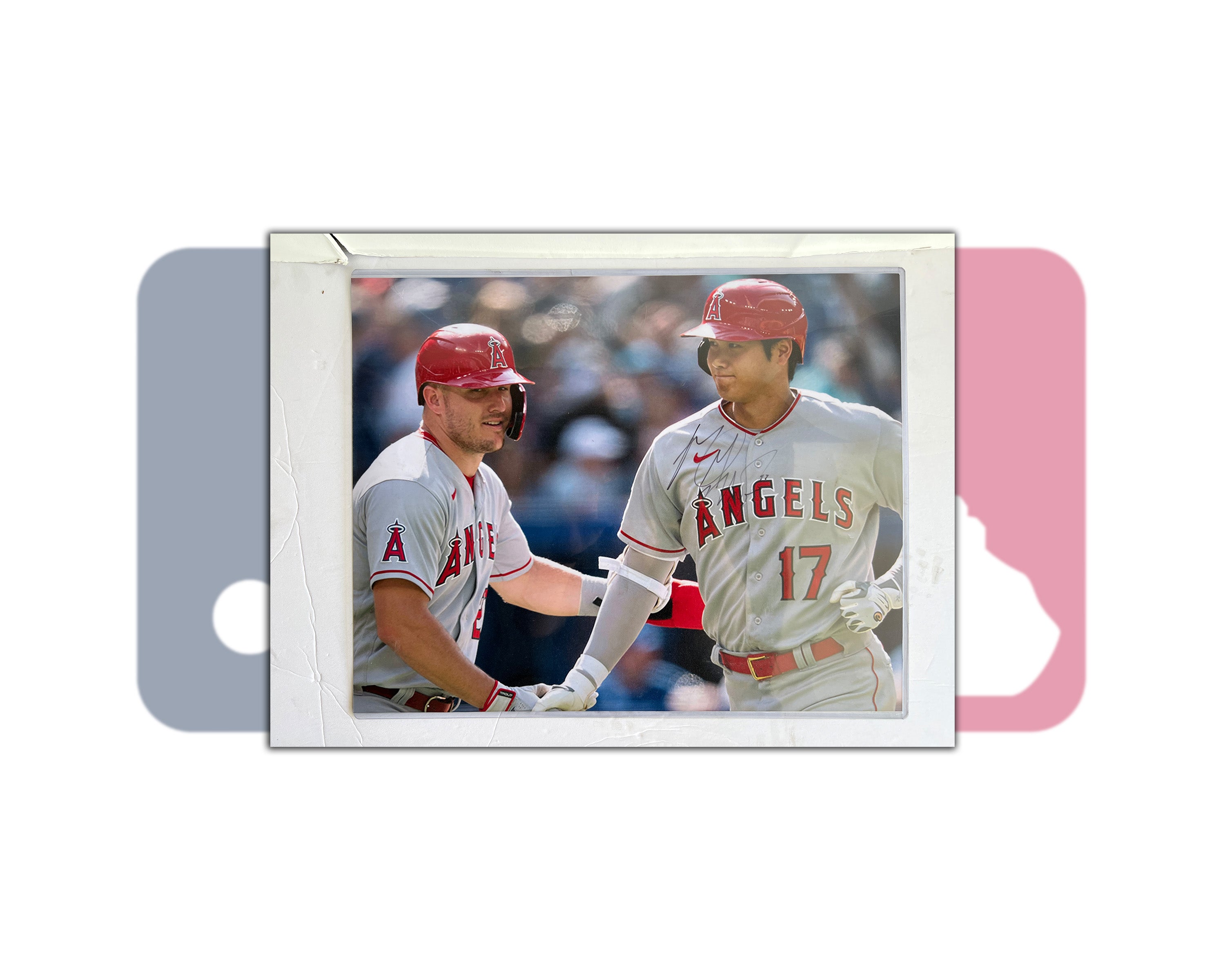 Shohei Ohtani and Mike Trout 16x20 photograph signed with proof