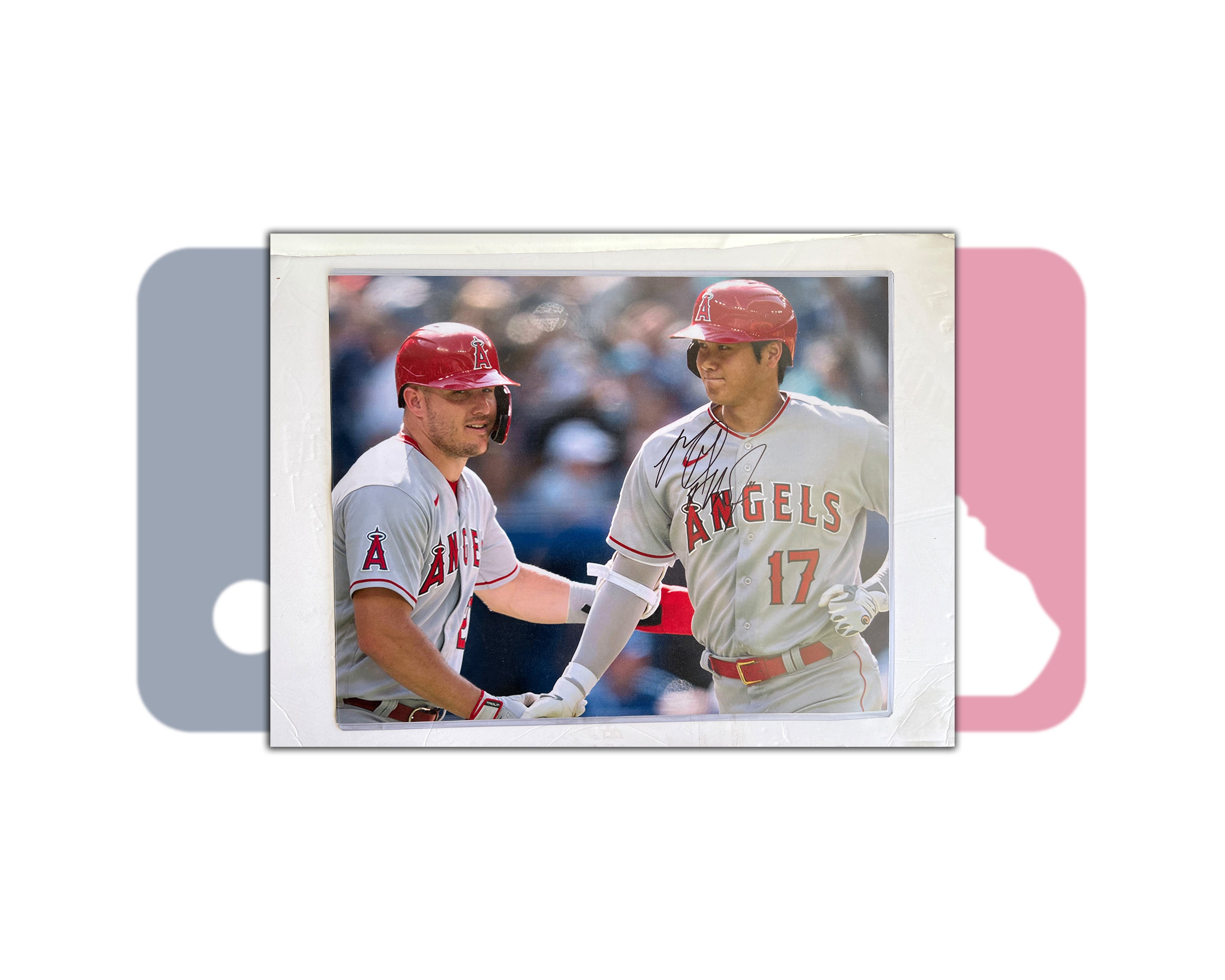 Shohei Ohtani and Mike Trout 16x20 photograph signed with   proof