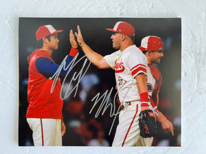 Shohei Ohtani and Mike Trout California Angels of Los Angeles 8x10 photo signed with proof