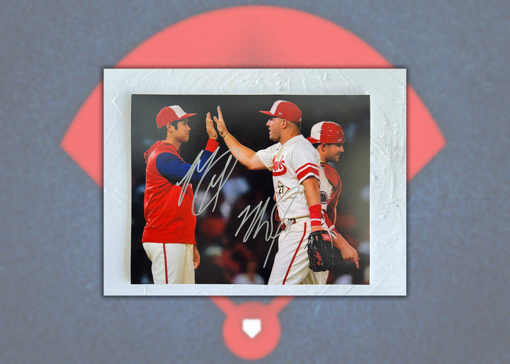 Shohei Ohtani and Mike Trout California Angels of Los Angeles 8x10 photo signed with proof