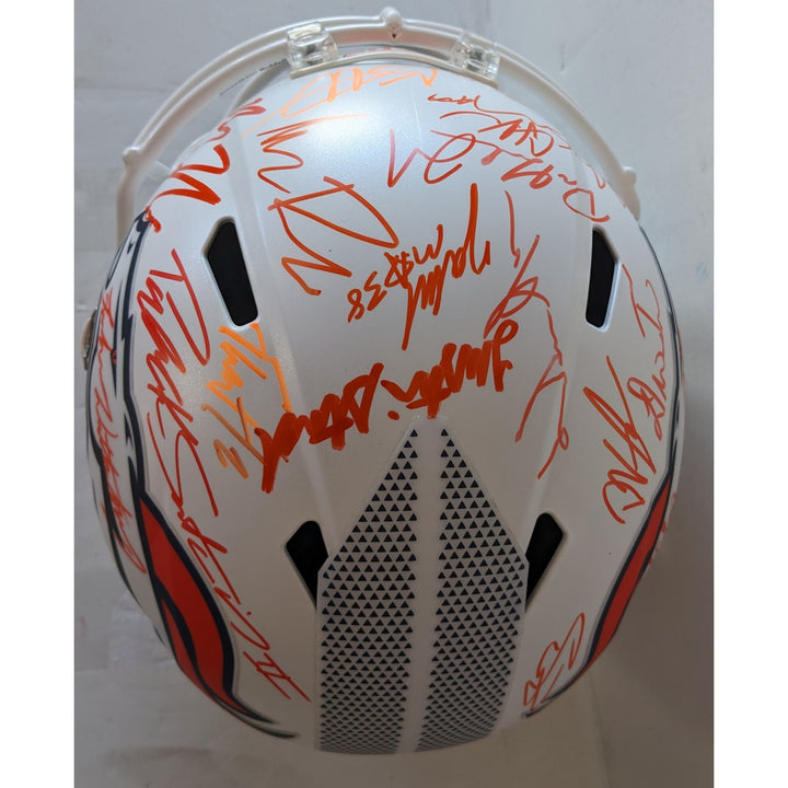 Denver Broncos 2025 team signed Riddel Speed full size helmet signed with proof