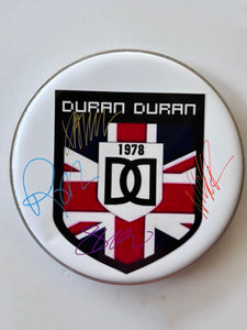 Simon Lebon Duran Duran drumhead one-of-a-kind drumhead signed with proof