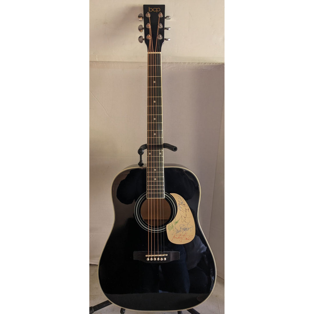 Jefferson Airplane Mickey Thomas , Marty Balin , Paul Kantner, Jack Cassady, Grace Slick 41' full size acoustic guitar signed with proof