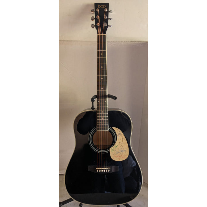Jefferson Airplane Mickey Thomas , Marty Balin , Paul Kantner, Jack Cassady, Grace Slick 41' full size acoustic guitar signed with proof