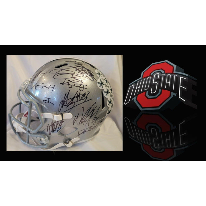 Ohio State Buckeyes 2024 Ryan Day Will Howard  JT Tuimoloau  Emeka Ebuka Carnell Tate Speed Riddell full size helmet signed with proof