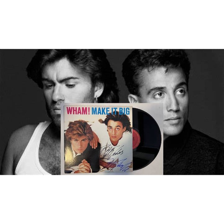 Wham make it big George Michael Andrew ridgeley original LP signed with proof..