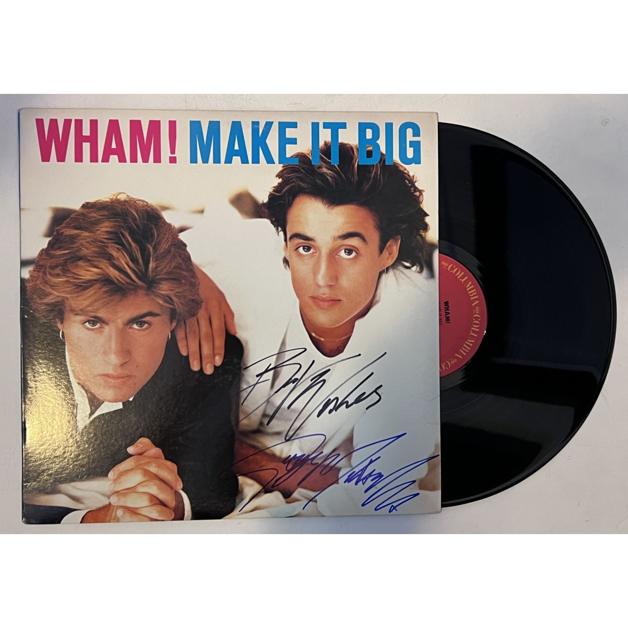 WHAM! サイン入りLPレコード「MAKE IT BIG」 Wham make it big George Michael Andrew ridgeley original LP