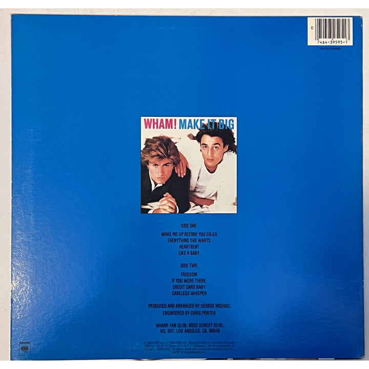 Wham make it big George Michael Andrew ridgeley original LP signed with proof..