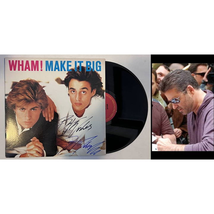 Wham make it big George Michael Andrew ridgeley original LP signed with proof..
