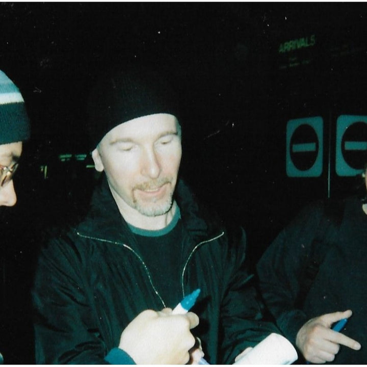 The Edge of U2 5x7 photo signed with proof