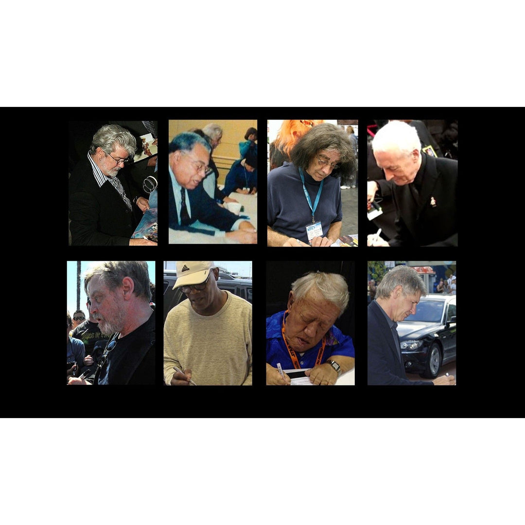 Star Wars authentic vintage mini poster James Earl Jones , George Lucas, Carrie Fisher, Mark Hamill cast signed with proof Awesome Artifacts