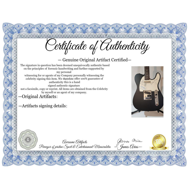 Keith Richards (inscribed), Eric Clapton, & Chuck Berry authentic Fender telecaster full size electric guitar signed with proof