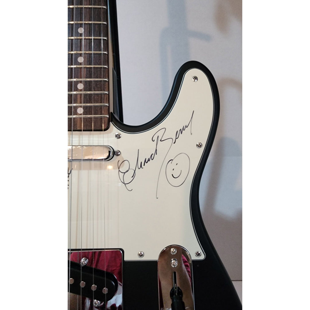 Keith Richards (inscribed), Eric Clapton, & Chuck Berry authentic Fender telecaster full size electric guitar signed with proof