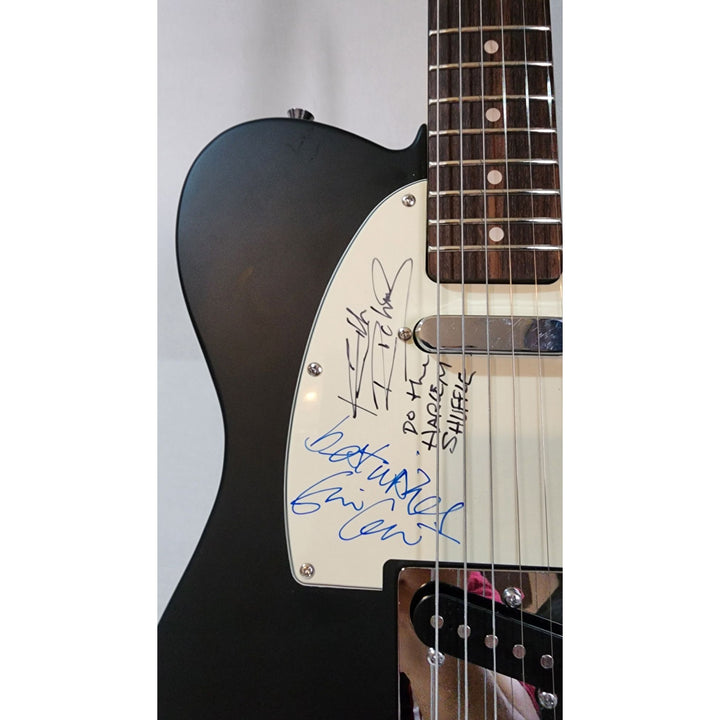 Keith Richards (inscribed), Eric Clapton, & Chuck Berry authentic Fender telecaster full size electric guitar signed with proof