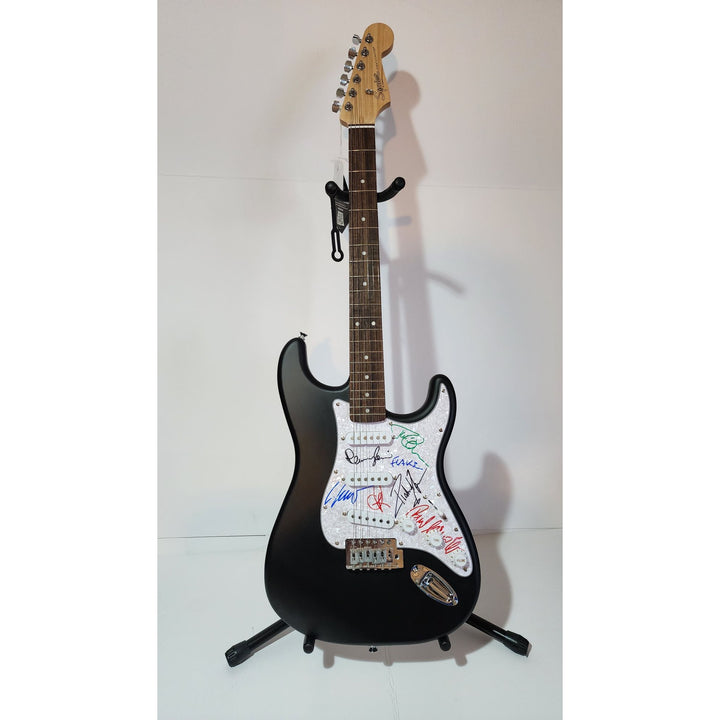 Rammstein: Till Lindemann, Richard Z. Kruspe, Oliver Riedel, Paul Landers, Christian Lorenz & Christoph Schneider Fender Stratocaster signed with proof