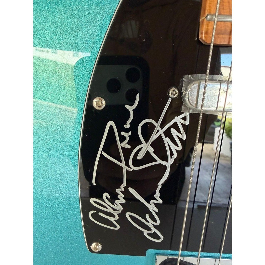 The Animals  Alan Price, Chas Chandler, Hilton Valentine, John Steel, and Eric Burdon blue telecaster electric guitar signed.