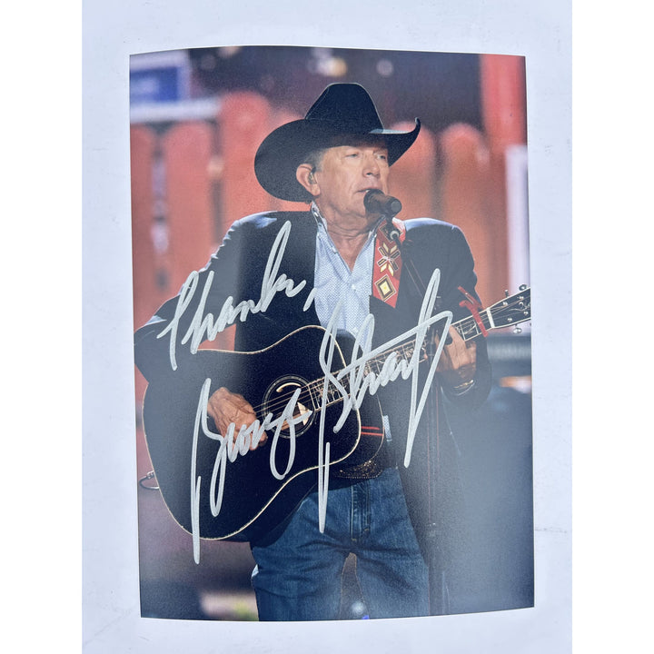 George Strait Country Music Legend 5x7 Photo signed with proof.