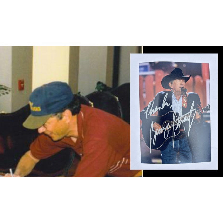 George Strait Country Music Legend 5x7 Photo signed with proof.