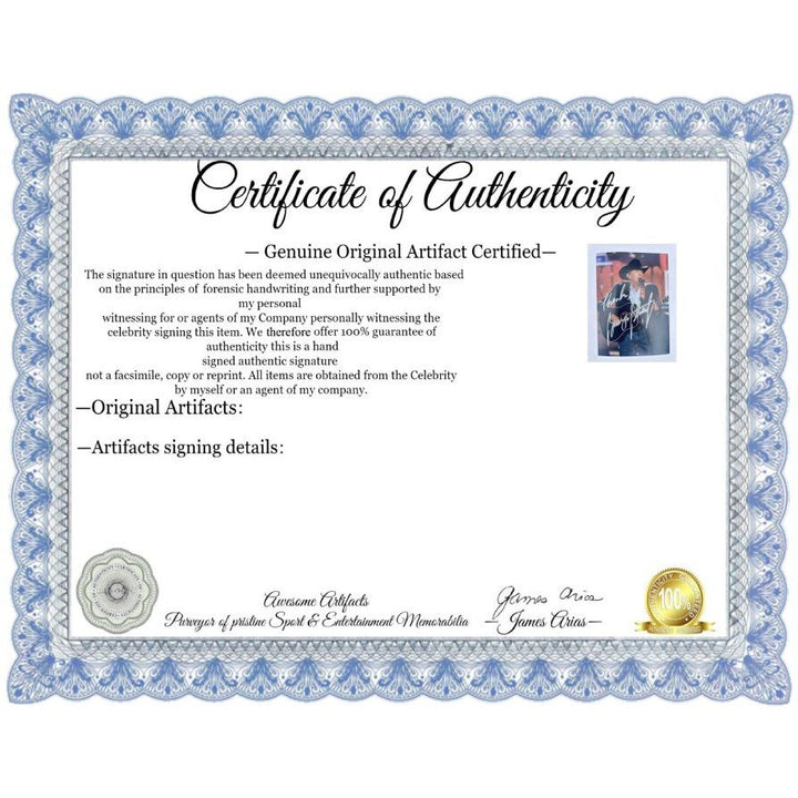 George Strait Country Music Legend 5x7 Photo signed with proof.