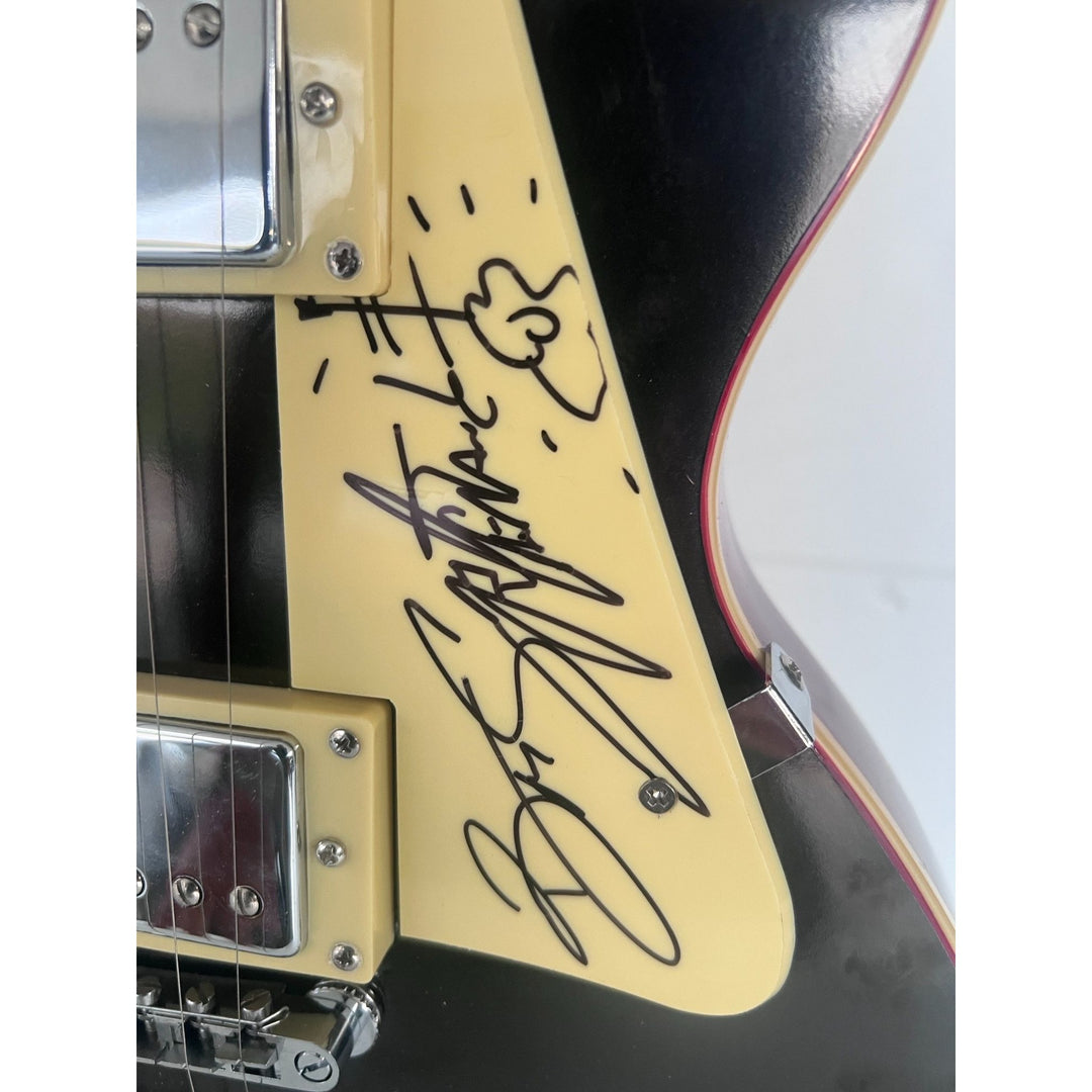 Bruce Springsteen one of a kind signed les paul electric guitar signed  with proof & sketch.