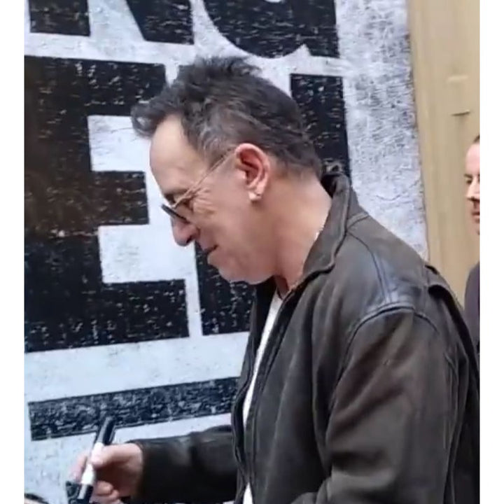 Bruce Springsteen one of a kind signed les paul electric guitar signed  with proof & sketch.