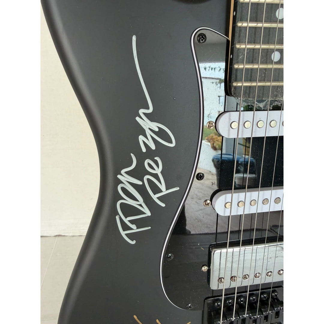 Nine Inch Nails, Jeordie White, Josh Freese, Trent Reznor, Alessandro Cortini, Aaron North stratocaster electric guitar signed with proof.