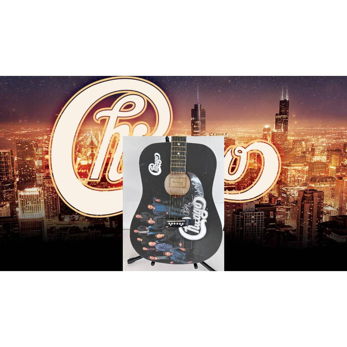 chicago Huntington Acoustic guitar signed with proof