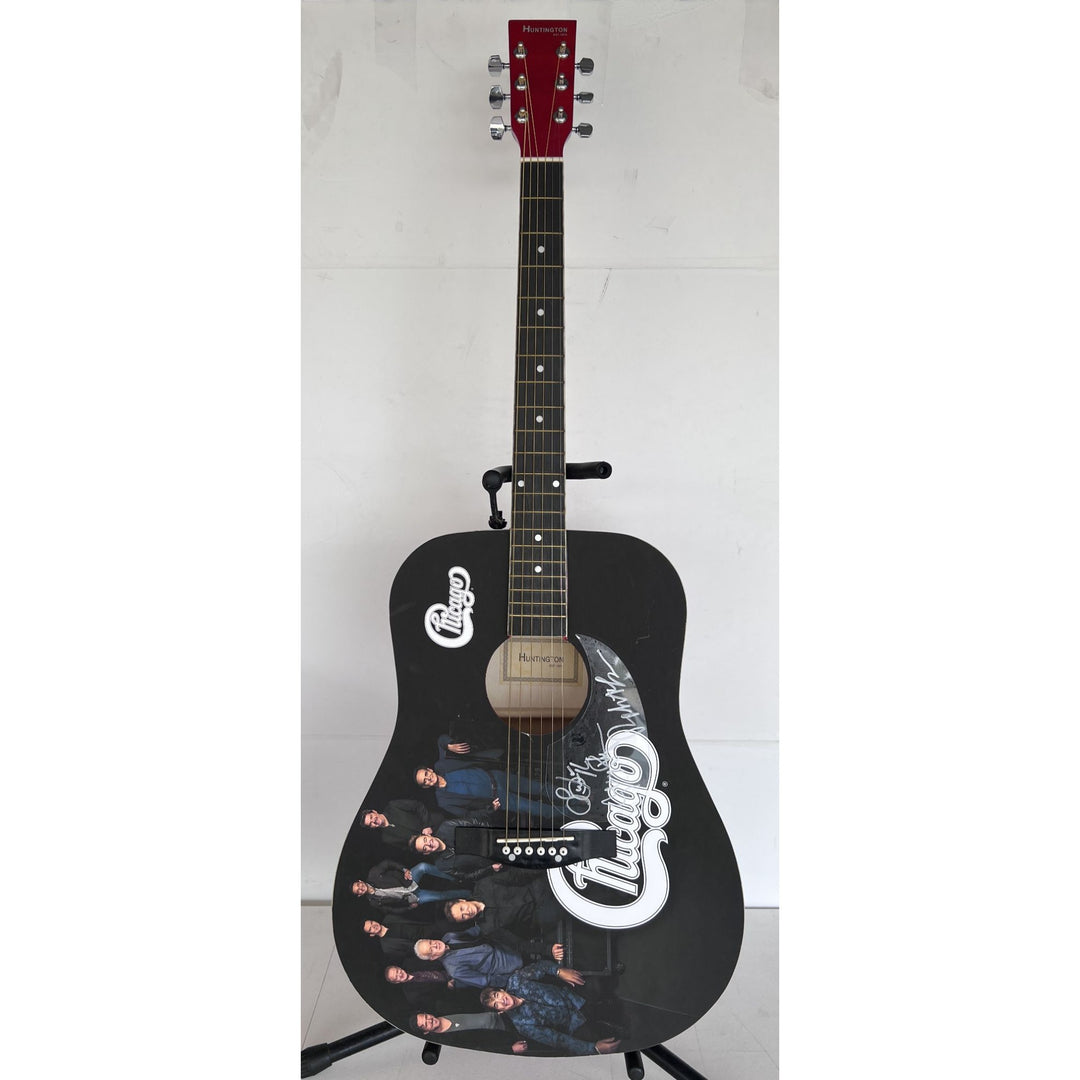 chicago Huntington Acoustic guitar signed with proof.