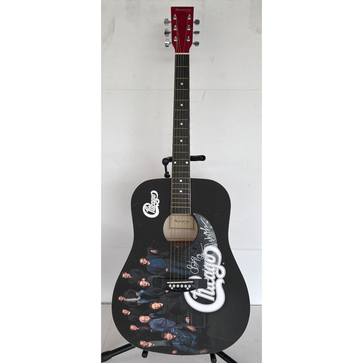 chicago Huntington Acoustic guitar signed with proof.