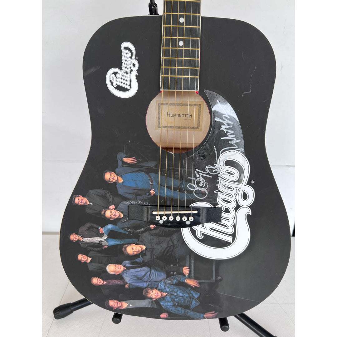 chicago Huntington Acoustic guitar signed with proof.