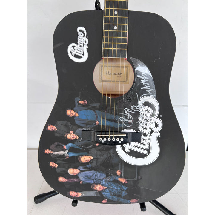 chicago Huntington Acoustic guitar signed with proof.