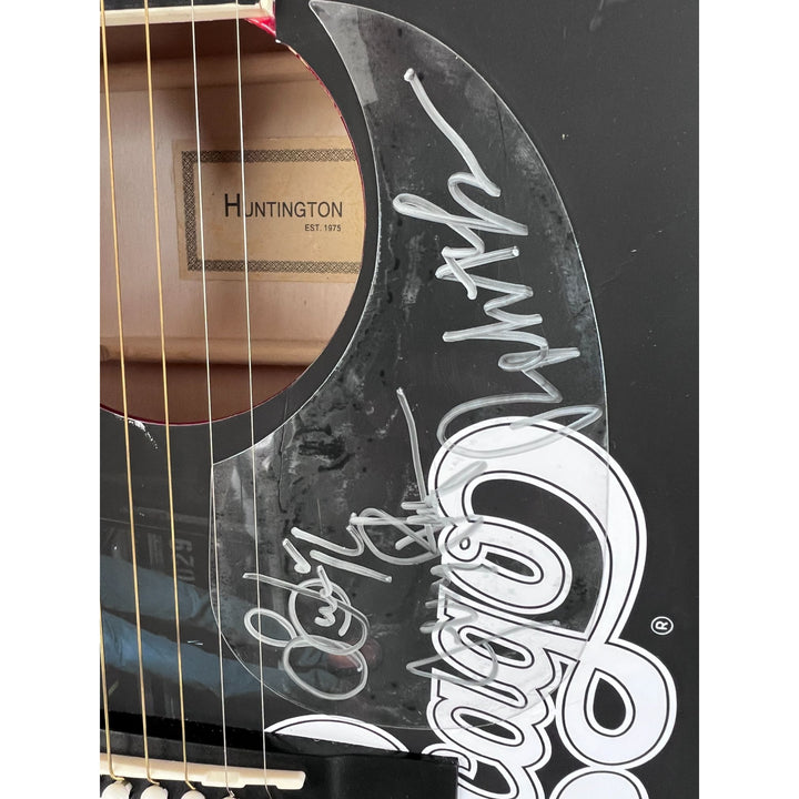 chicago Huntington Acoustic guitar signed with proof.