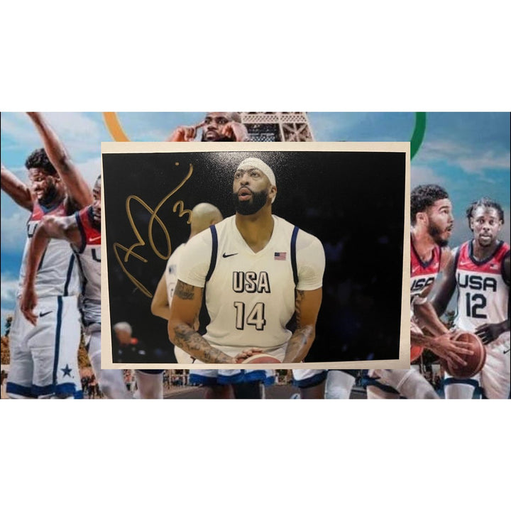 Anthony Davis Men’s Basketball USA 5x7 photo signed