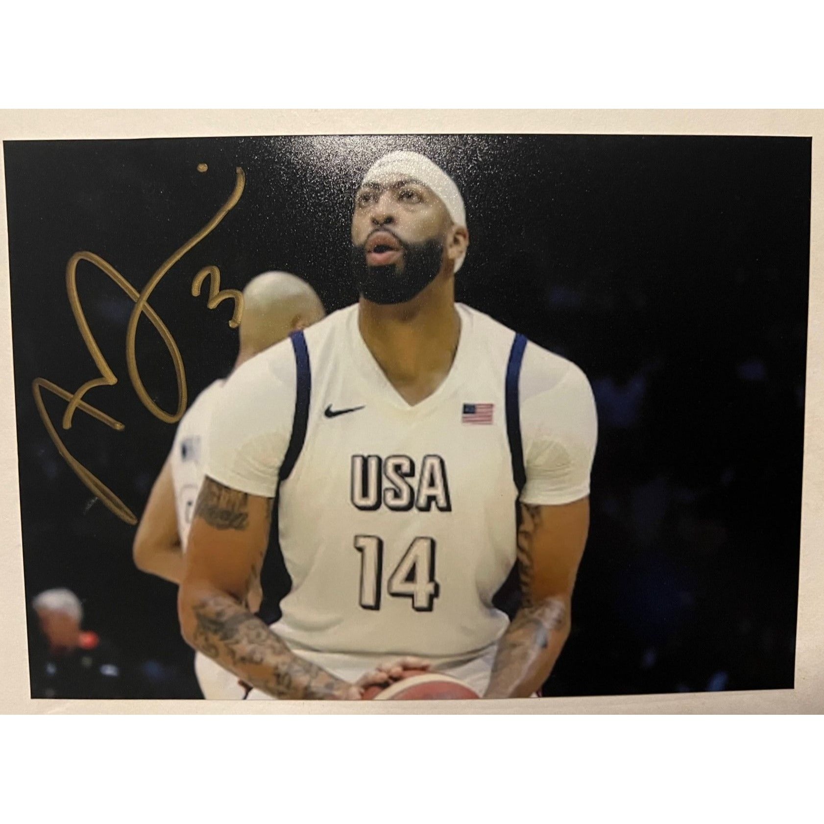 Anthony Davis Men’s Basketball USA 5x7 photo signed