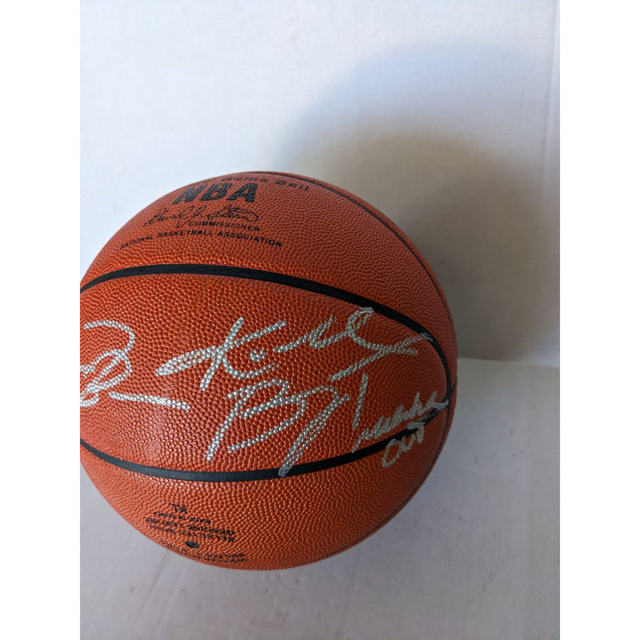 Kobe Bryant signed "Mamba Out "& Michael Jordan Spalding vintage NBA David Stern official game basketball signed with proof