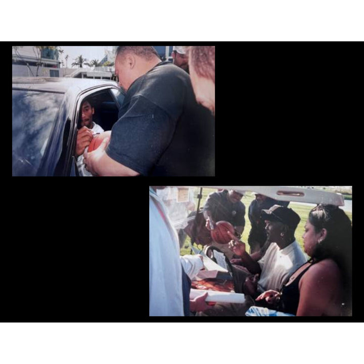 Kobe Bryant signed "Mamba Out "& Michael Jordan Spalding vintage NBA David Stern official game basketball signed with proof