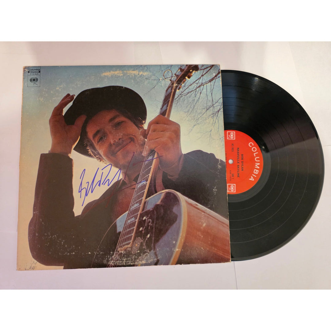Bob Dylan "Nashville Skyline" LP signed with proof.