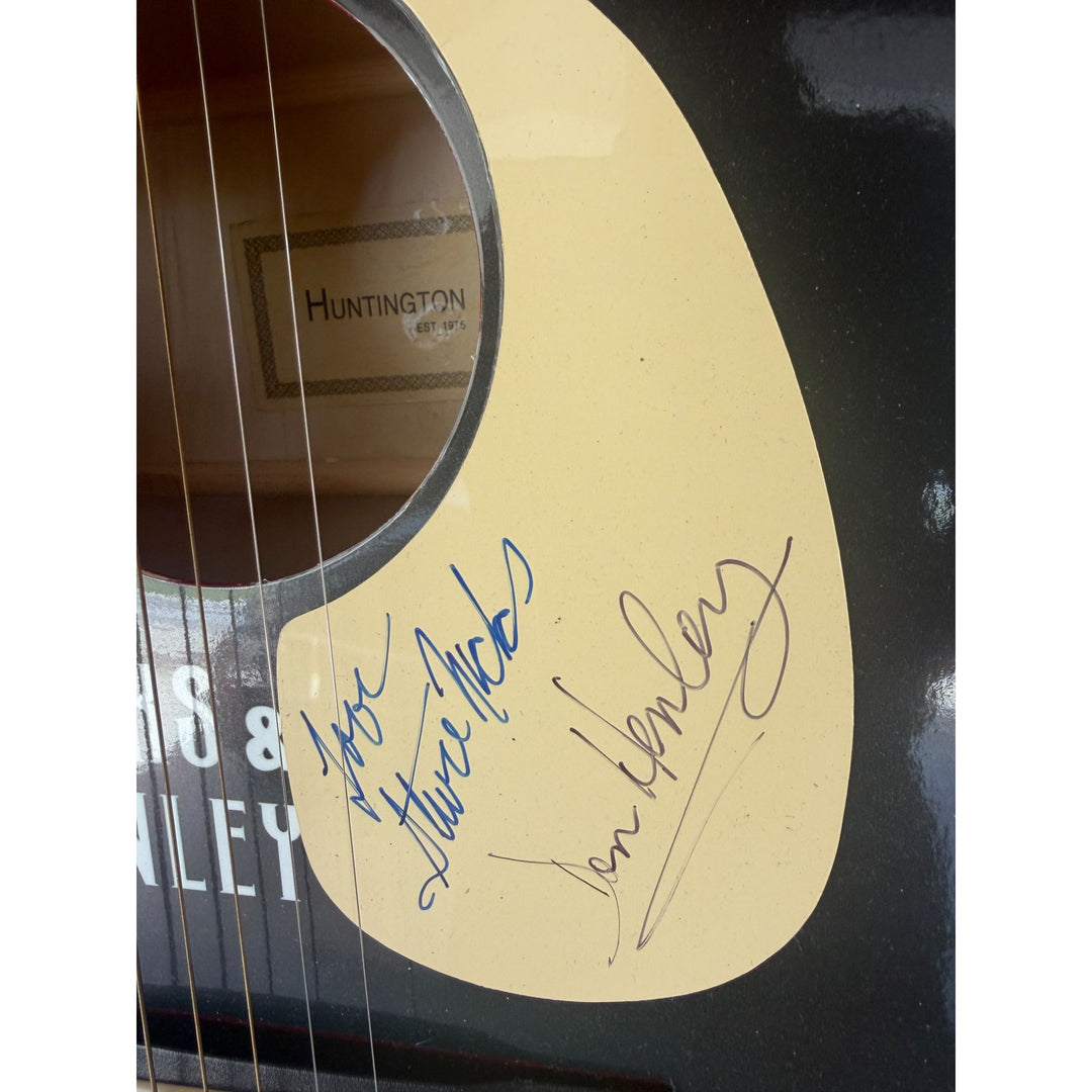Stevie Nicks and Don Henley one of a kind acoustic guitar signed with proof.