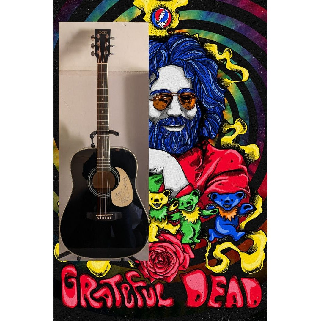 Jerry Garcia Grateful Dead 41' full size acoustic guitar signed with proof