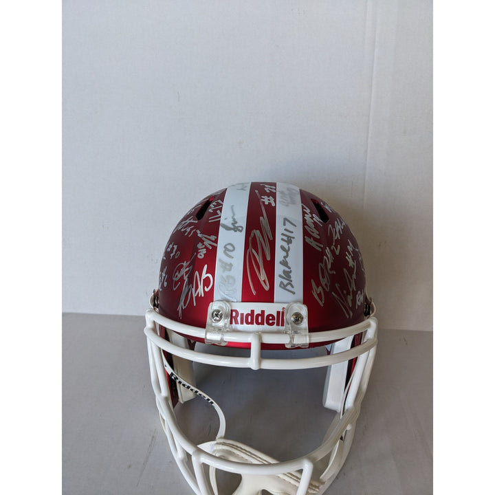 Fernando Mendoza Indiana Hoosiers Football NCAA National Champs 2025-26 Riddell Speed Replica full size team helmet signed with proof