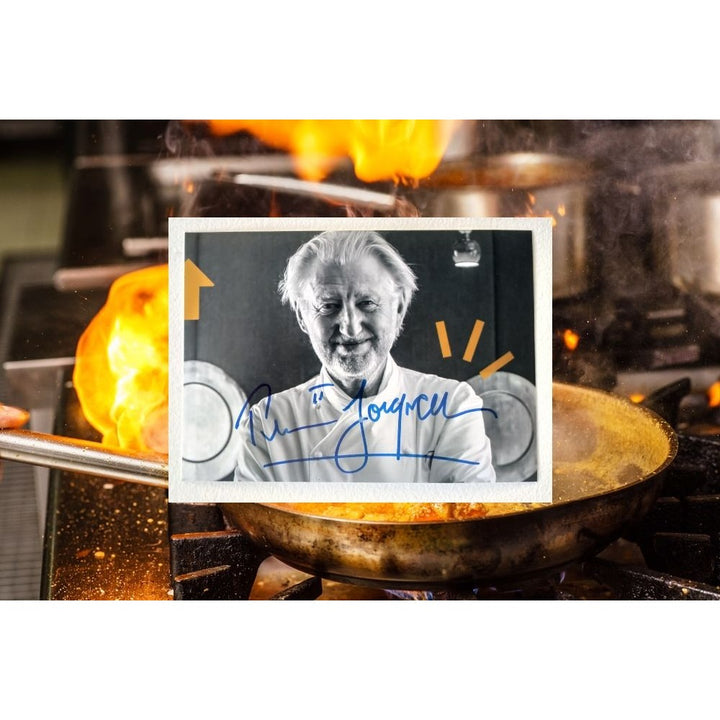 Pierre Gagnaire one of the Worlds greatest Chefs 5x7 photograph signed with proof.