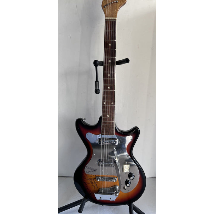 Stevie Ray Vaughan 1960s full size vintage electric guitar  signed with hand sketch & signing proof.
