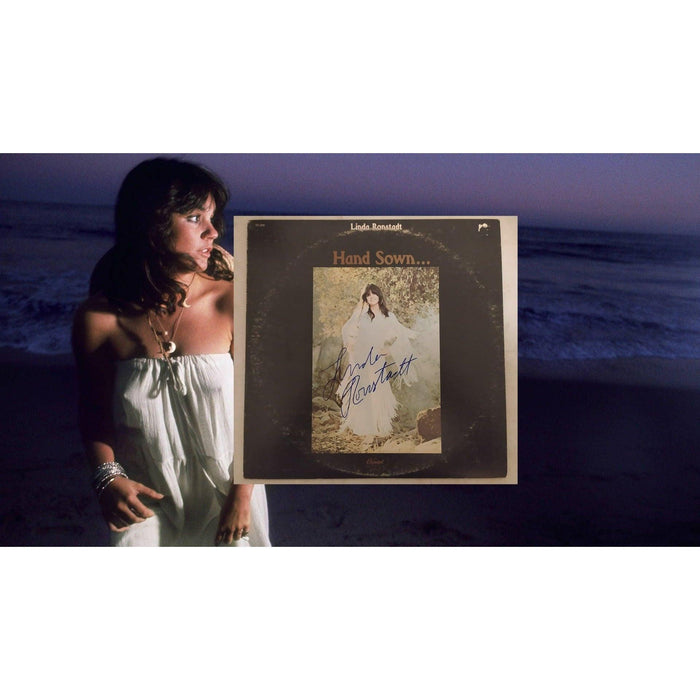 Linda Ronstadt "Hand Sown" original album LP signed with proof