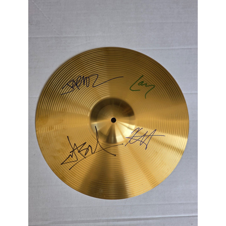 Metallica James Hetfield Lars Ulrich kirk Hammett Jason Newsted 16 inch Cymbal signed with proof.
