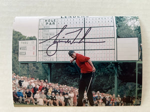 Tiger Woods 5x7 photograph signed with proof w/free acrylic frame V