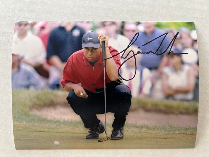 Tiger Woods 5x7 photograph signed with proof w/free acrylic frame VI